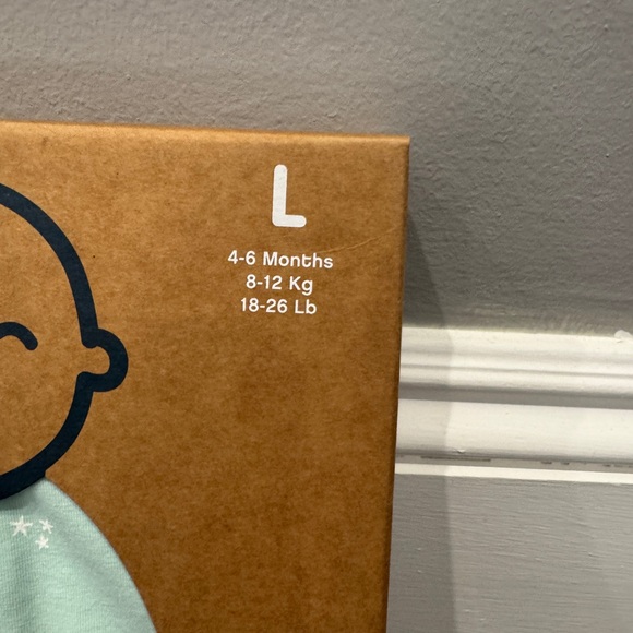 NWT Happiest Baby Snoo Sleepea Swaddle Size Large 4-6M 18-26lbs - Green Star - Picture 2 of 5